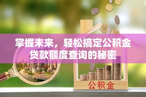 费县掌握未来，轻松搞定公积金贷款额度查询的秘密