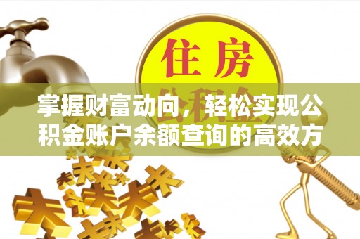 费县掌握财富动向，轻松实现公积金账户余额查询的高效方式