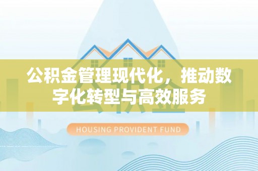 费县公积金管理现代化，推动数字化转型与高效服务